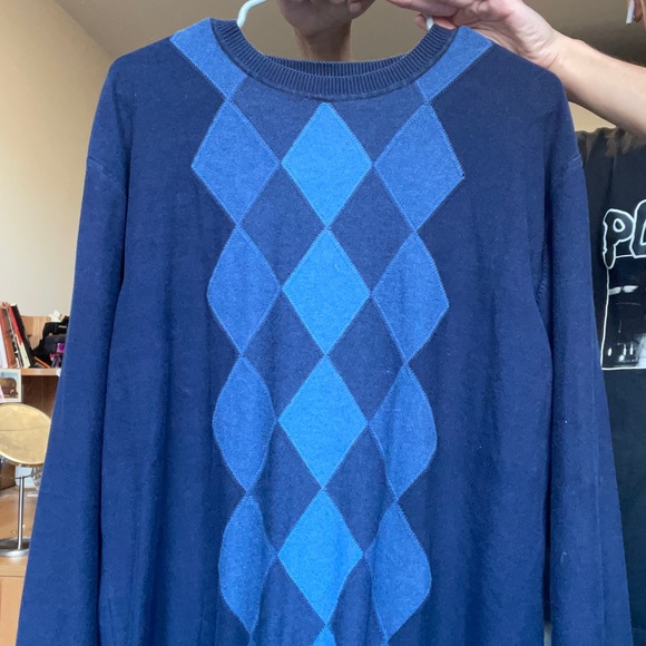 Preppy Academia Checkered Sweater, size Large, good condition - Picture 2 of 6